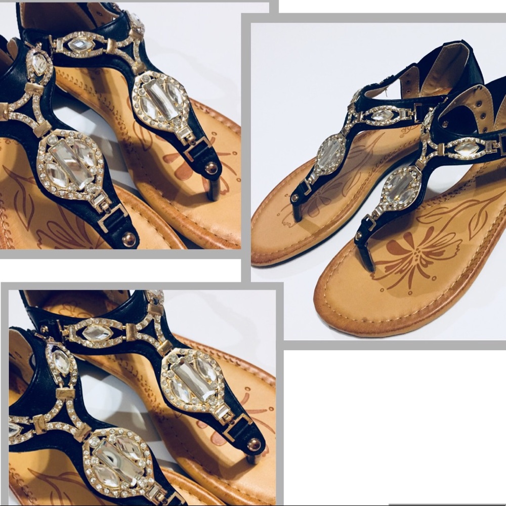 DBDK Eliza-2 Rhinestone Sandals Sandals Sz 8
